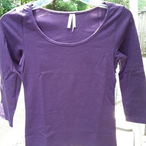 SALE NEW Nordstrom Frenchi Purple Top SZ L